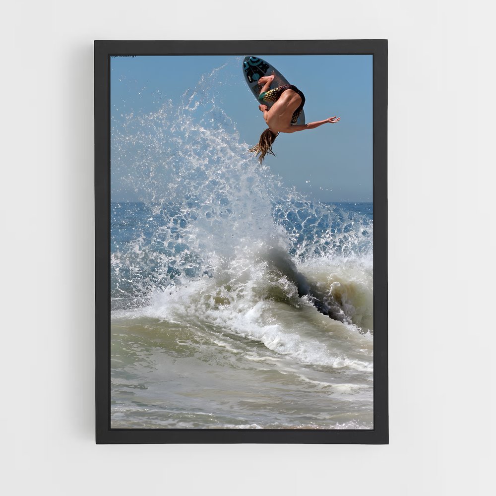 Poster Surfing into Freedom – affiche Skimboard (vue 2)
